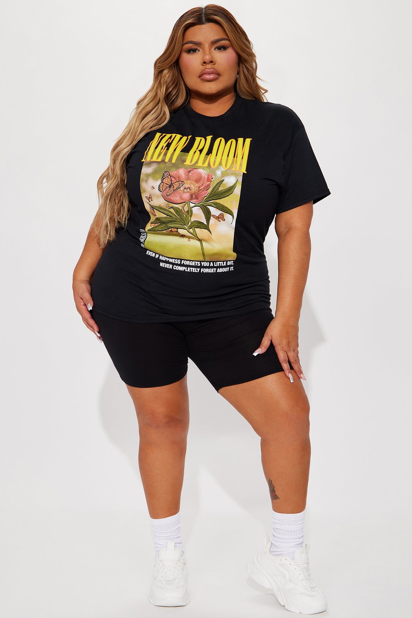 Happiness In Full Bloom Graphic Tshirt - Black sold by Fashion Nova product image thumbnail 5