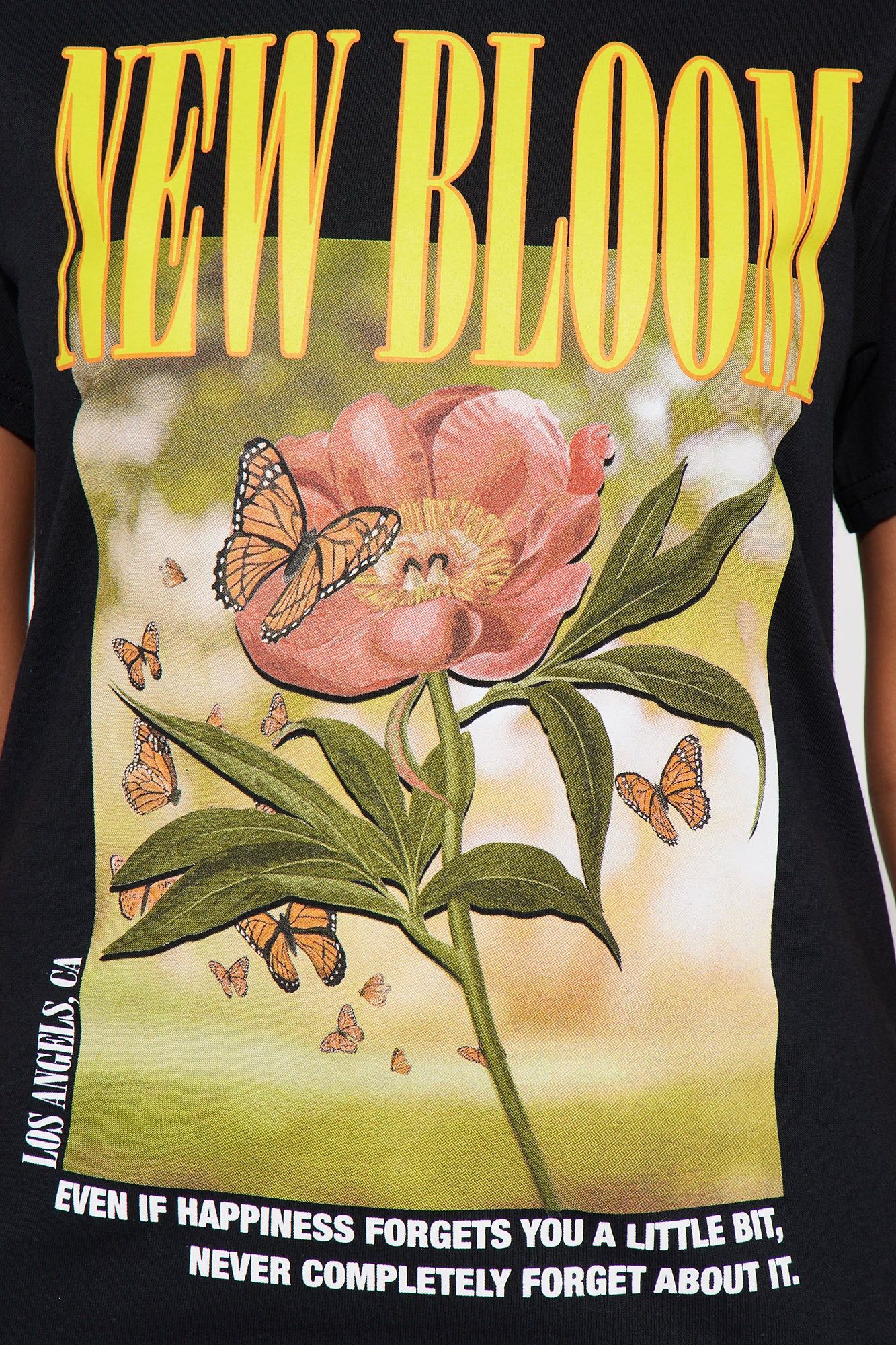 Happiness In Full Bloom Graphic Tshirt - Black sold by Fashion Nova product image thumbnail 3