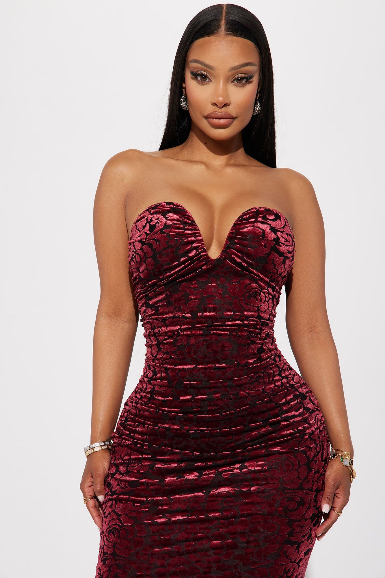 Florence Velvet Maxi Dress - Wine sold by Fashion Nova product image thumbnail 2
