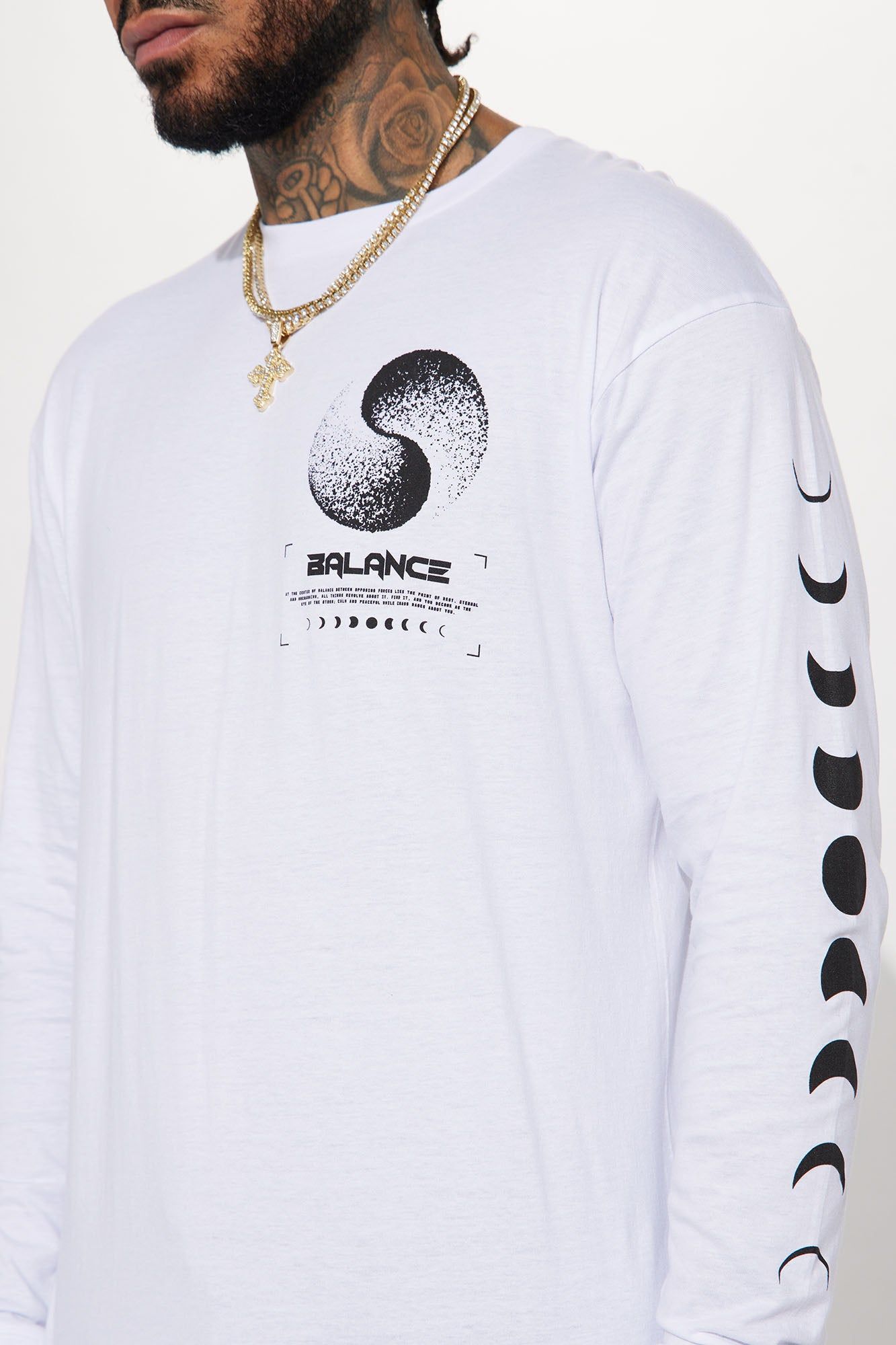 Balance Long Sleeve Tee - White sold by Fashion Nova product image thumbnail 4