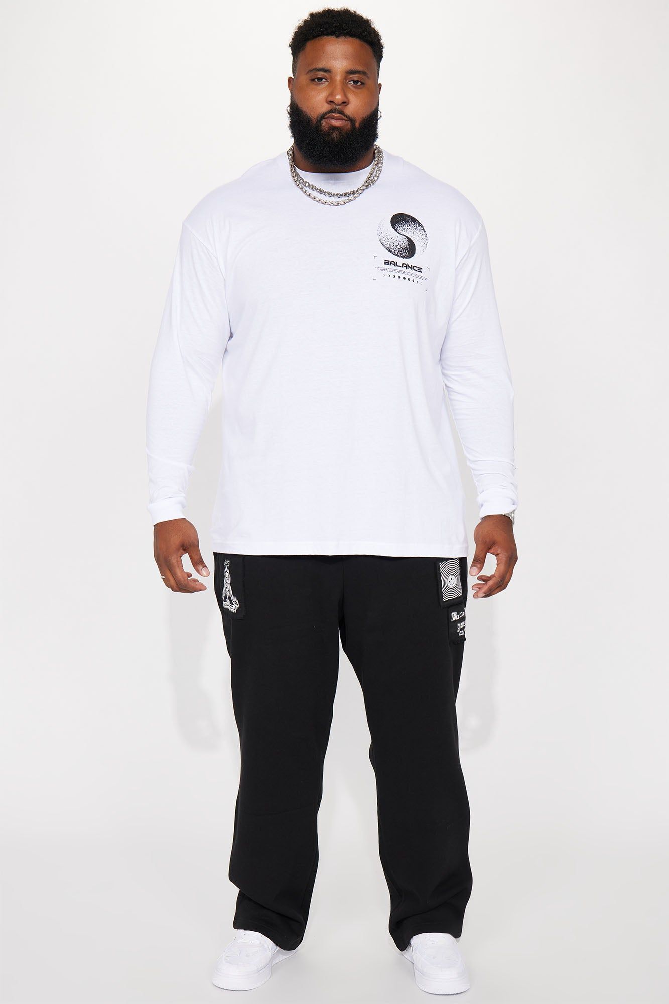 Balance Long Sleeve Tee - White sold by Fashion Nova product image thumbnail 6