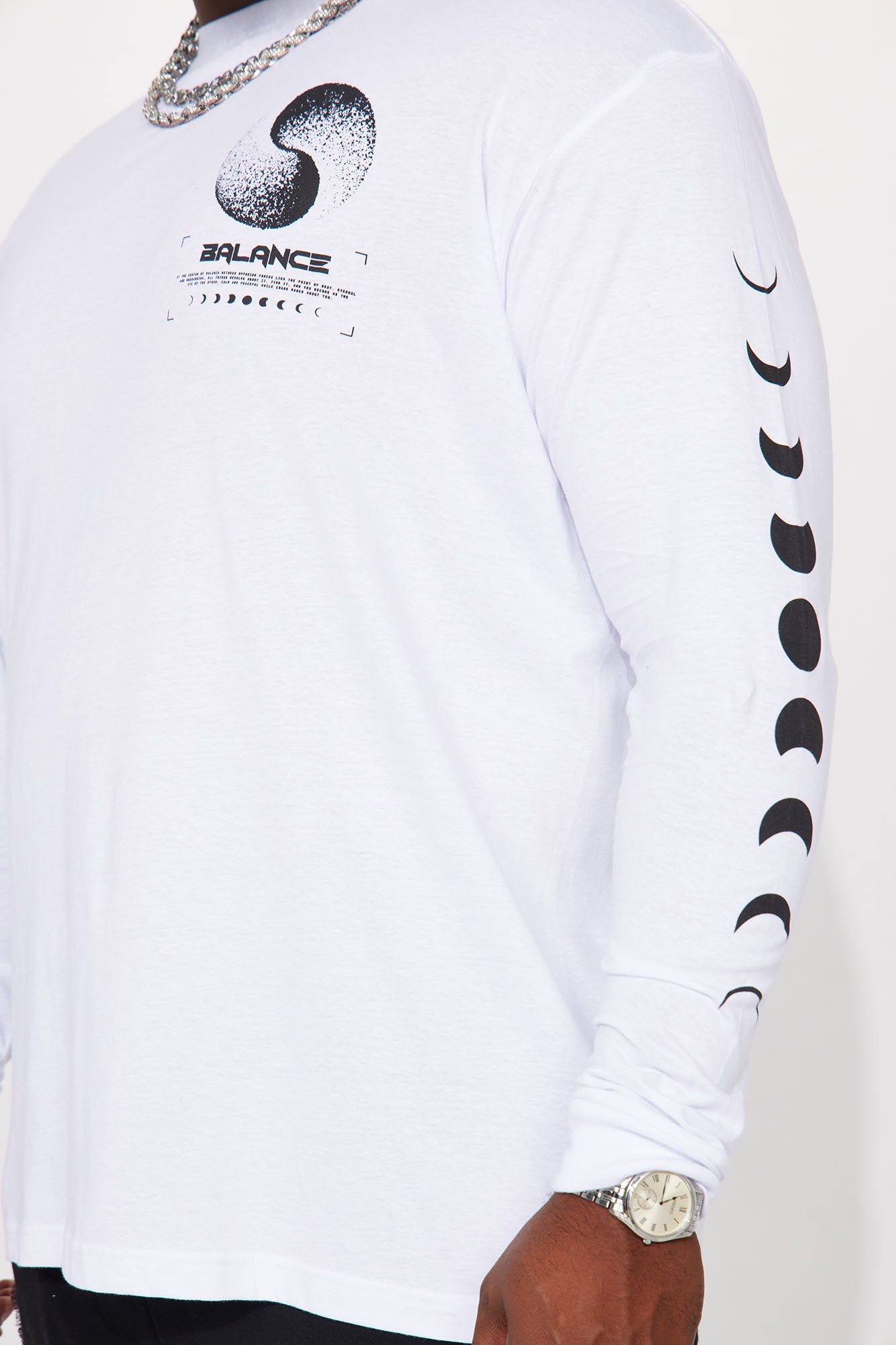 Balance Long Sleeve Tee - White sold by Fashion Nova product image thumbnail 7