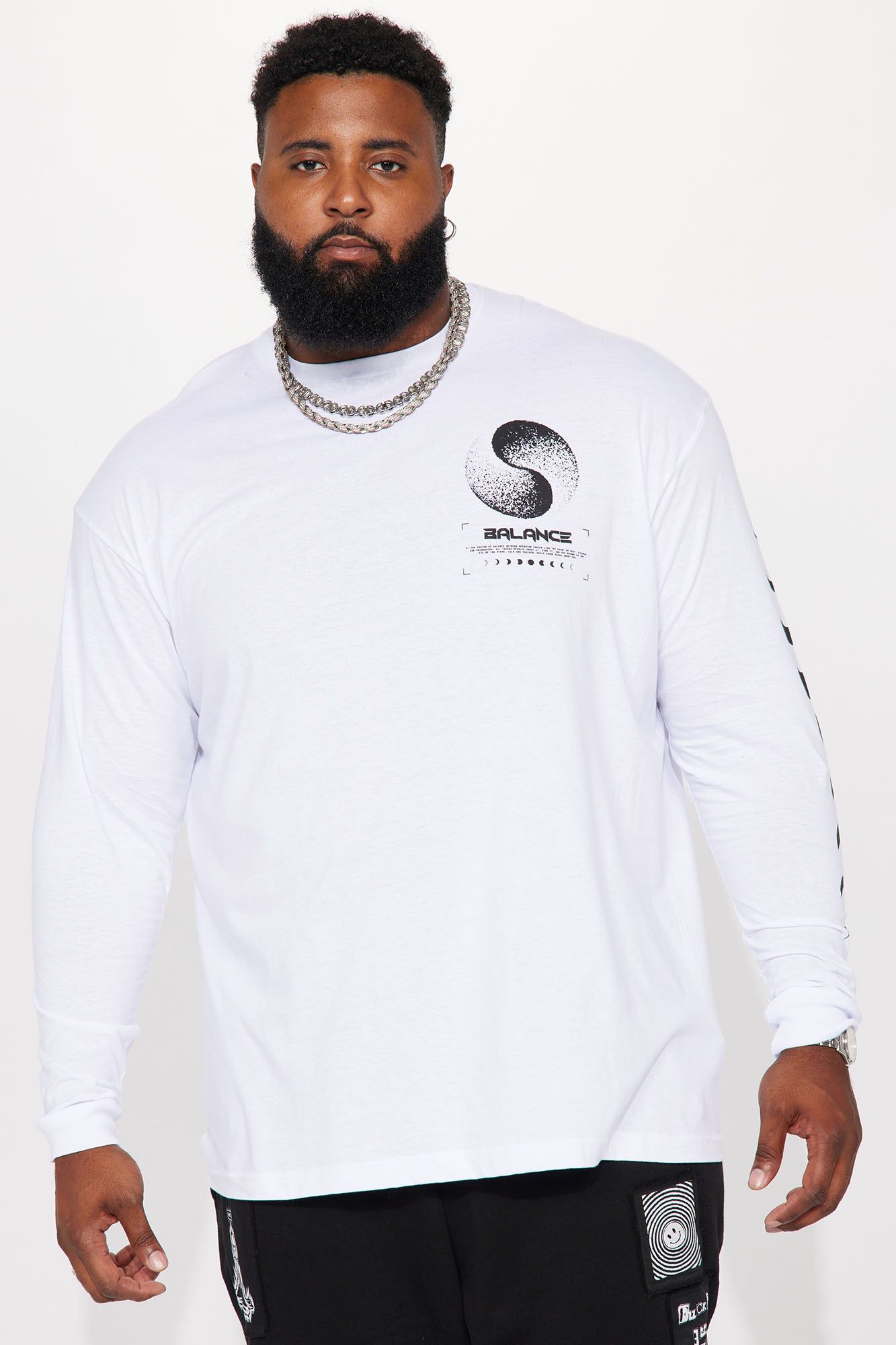 Balance Long Sleeve Tee - White sold by Fashion Nova product image thumbnail 2