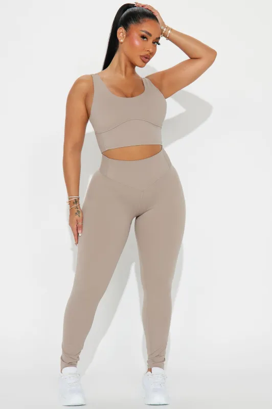 Angela Active Legging - Taupe sold by Fashion Nova
