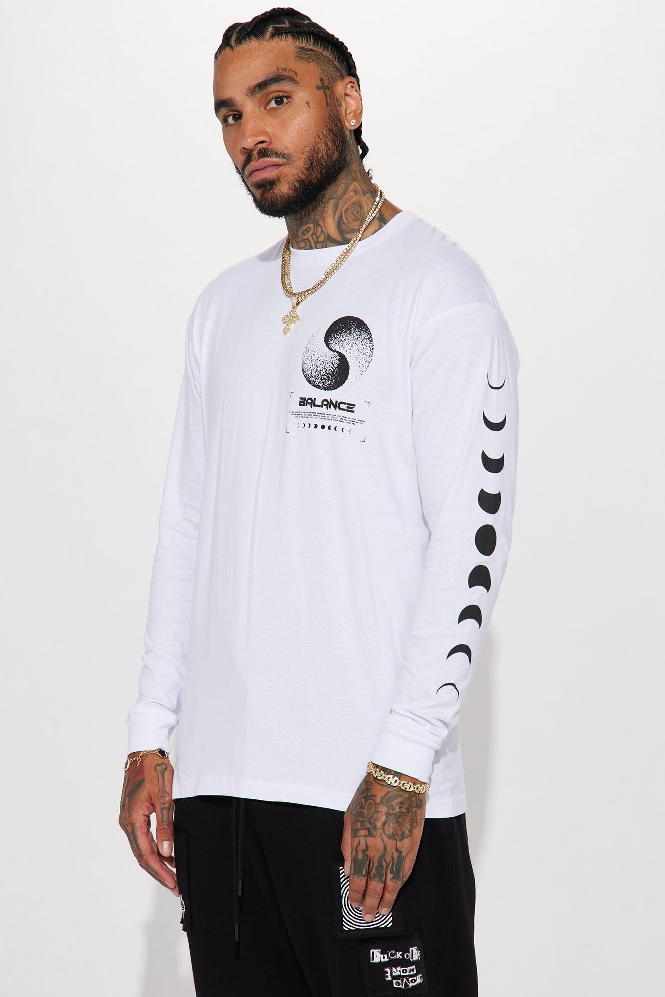 Balance Long Sleeve Tee - White sold by Fashion Nova