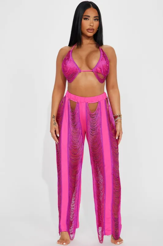 Vacation Hideaway 2 Piece Cover Up - Fuchsia sold by Fashion Nova