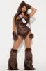 Furry Space Babe 4 Piece Costume Set - Brown sold by Fashion Nova
