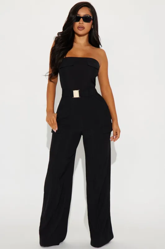 Just Your Style Jumpsuit  - Black sold by Fashion Nova