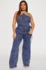 New Era Denim Jumpsuit - Purple sold by Fashion Nova