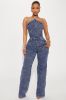 New Era Denim Jumpsuit - Purple sold by Fashion Nova