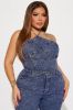 New Era Denim Jumpsuit - Purple sold by Fashion Nova