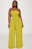Mabel Smocked Jumpsuit - Chartreuse sold by Fashion Nova