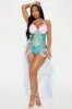 Dreamy Mermaid 3 Piece Costume Set - Pink/combo sold by Fashion Nova