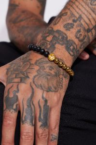 Return Of The King Bracelet - Black/Gold sold by Fashion Nova