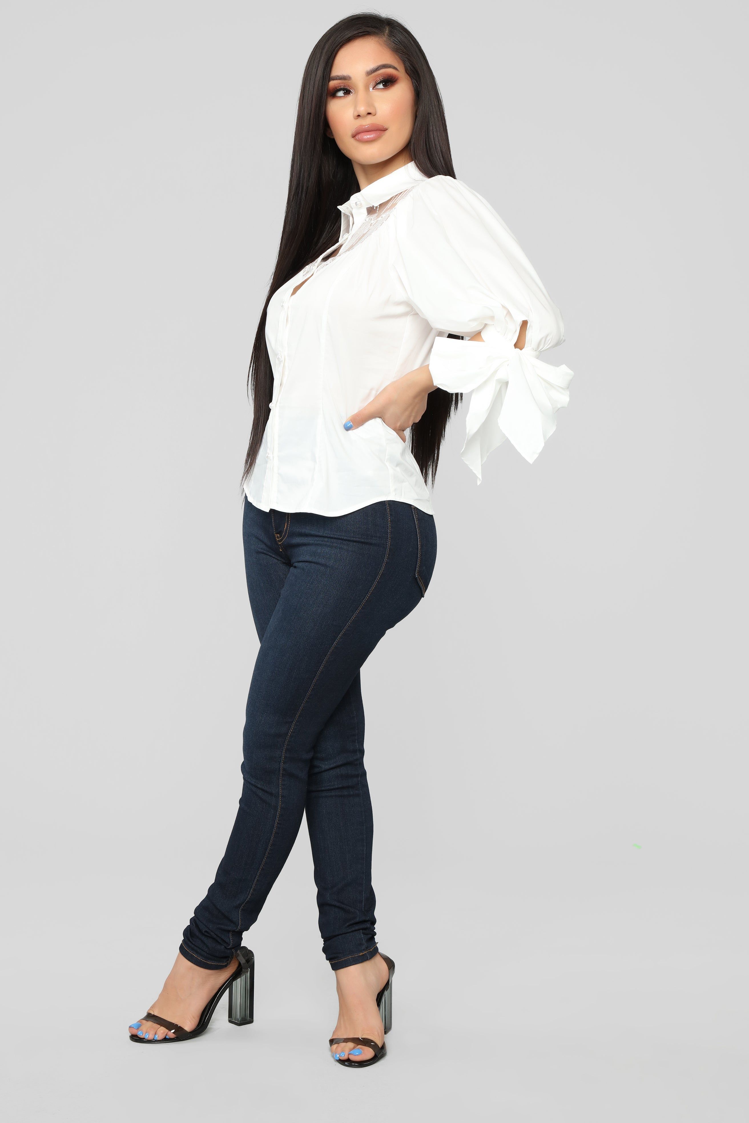 Dress To Impress Shirt - White sold by Fashion Nova product image thumbnail 4