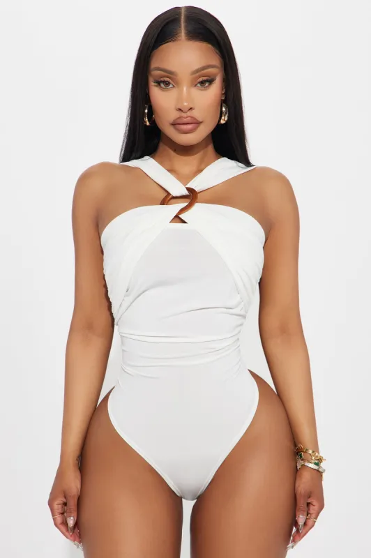 Nights In Tulum Bodysuit - Off White sold by Fashion Nova