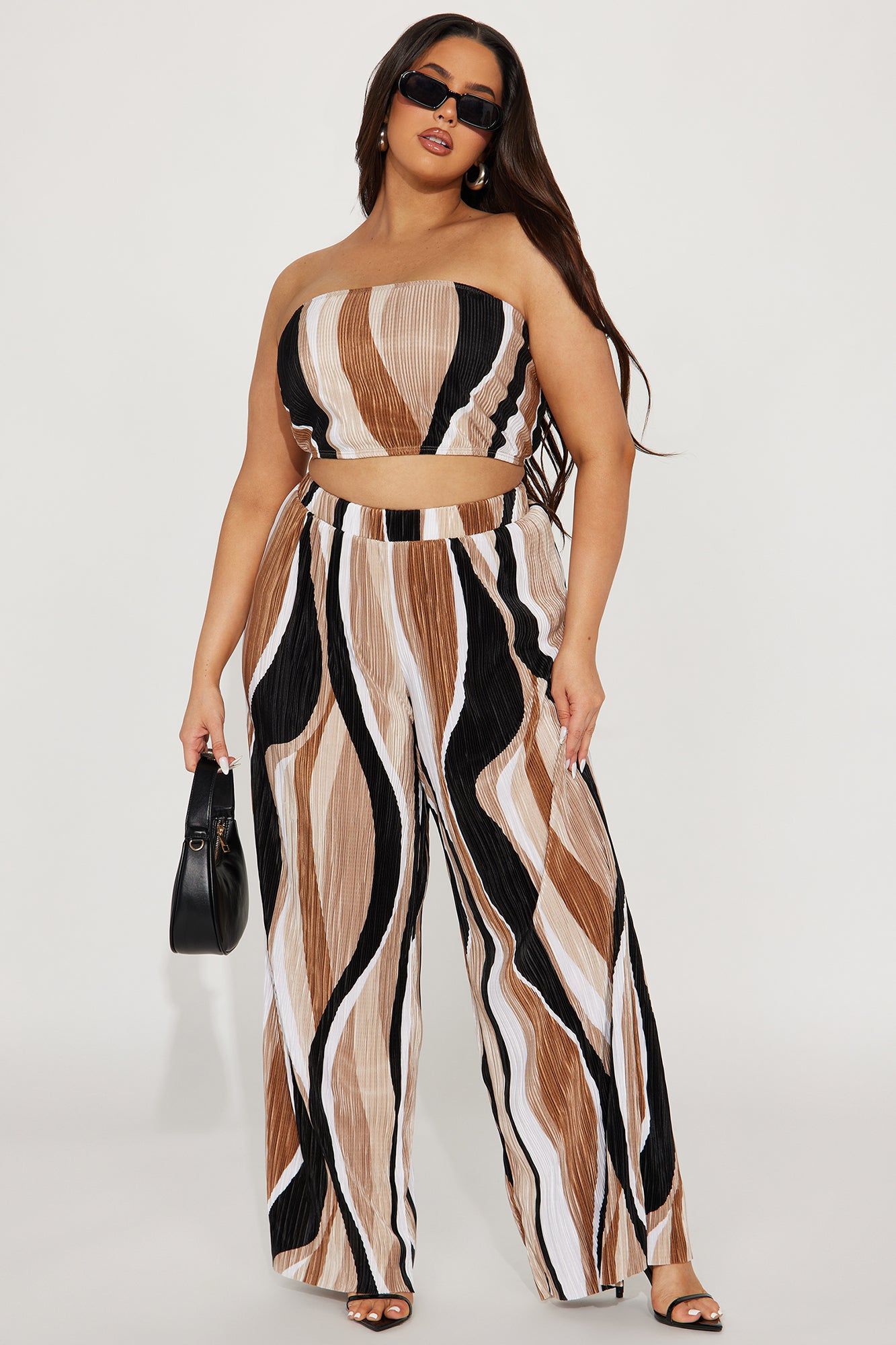 Valerie Plisse Pant Set - Black/combo sold by Fashion Nova product image thumbnail 4