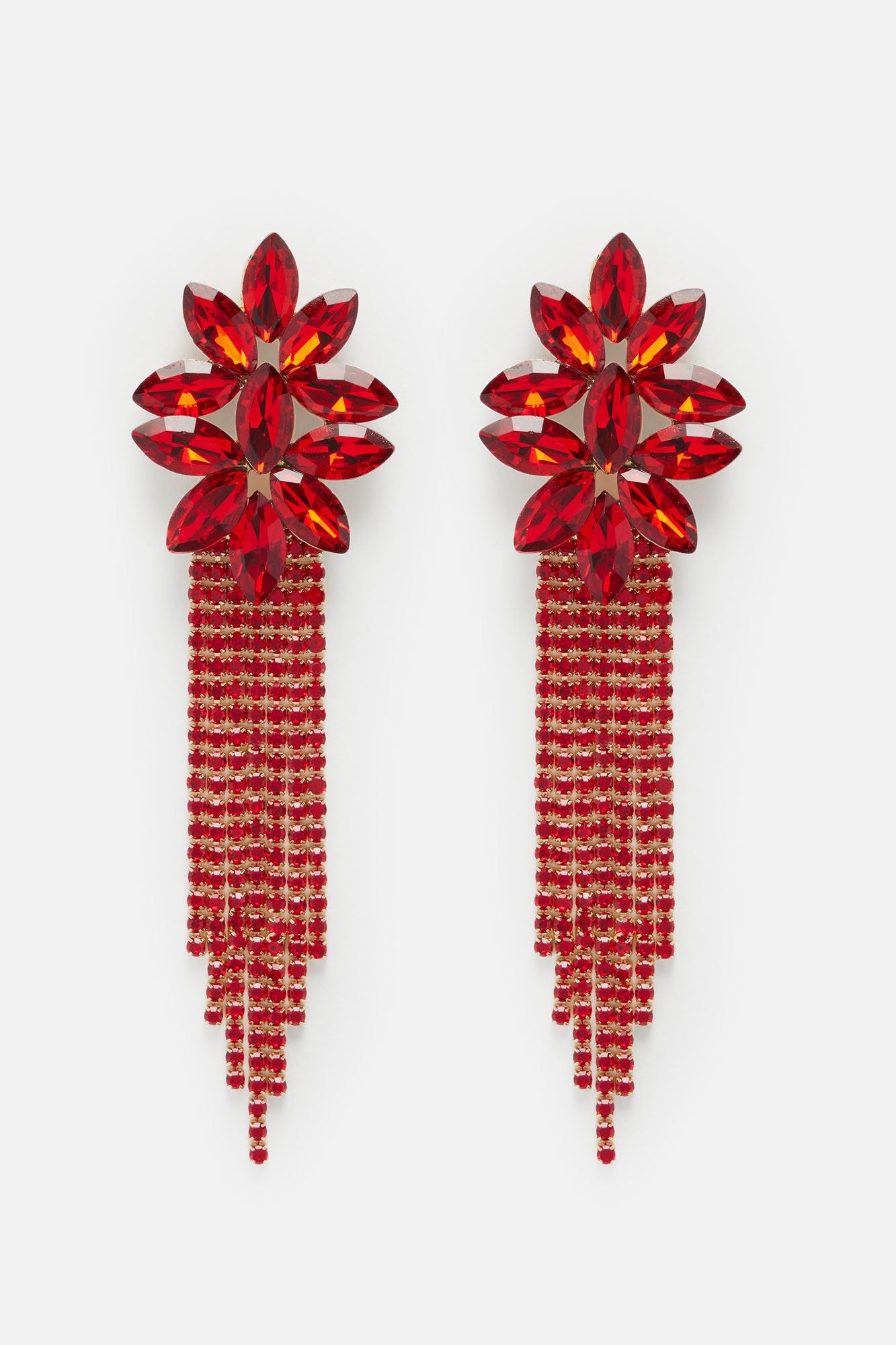 Look At Them Drop Earrings - Gold/Red sold by Fashion Nova product image thumbnail 3