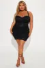 Steal Your Heart Lace Mini Dress - Black sold by Fashion Nova