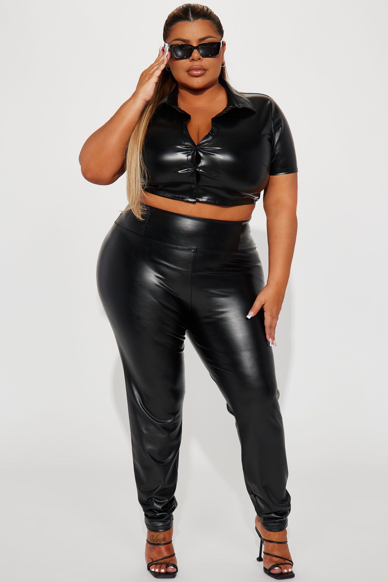 Always Classic Faux Leather Shirt - Black sold by Fashion Nova product image thumbnail 5