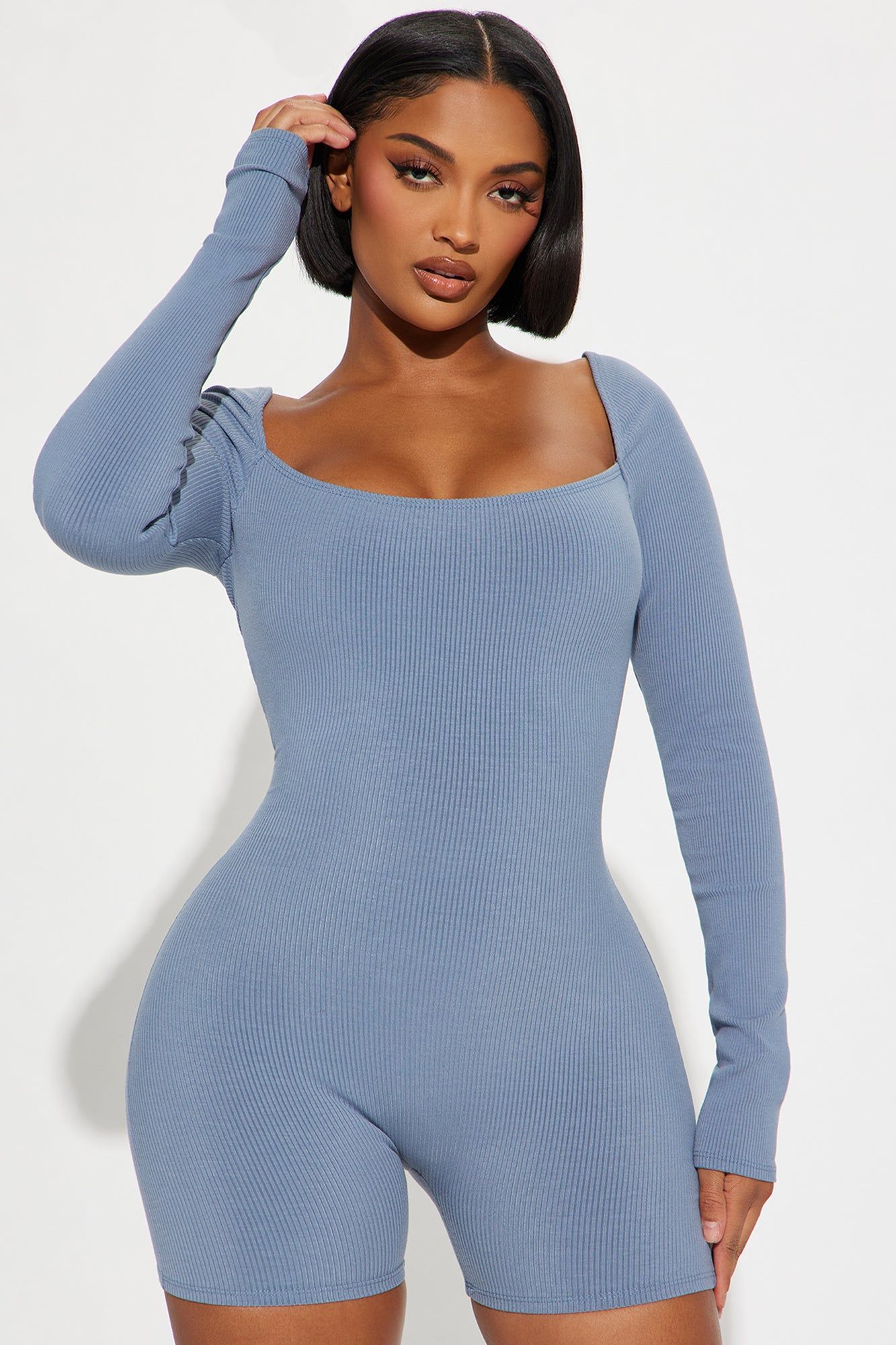 Dalia Snatched Romper - Charcoal sold by Fashion Nova product image thumbnail 2