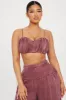 Olivia Washed Pant Set - Burgundy sold by Fashion Nova
