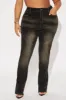Seen Outside Tinted Bootcut Jeans - Black Wash sold by Fashion Nova