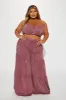 Olivia Washed Pant Set - Burgundy sold by Fashion Nova