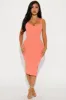 Peyton Ponte Midi Dress - Coral sold by Fashion Nova