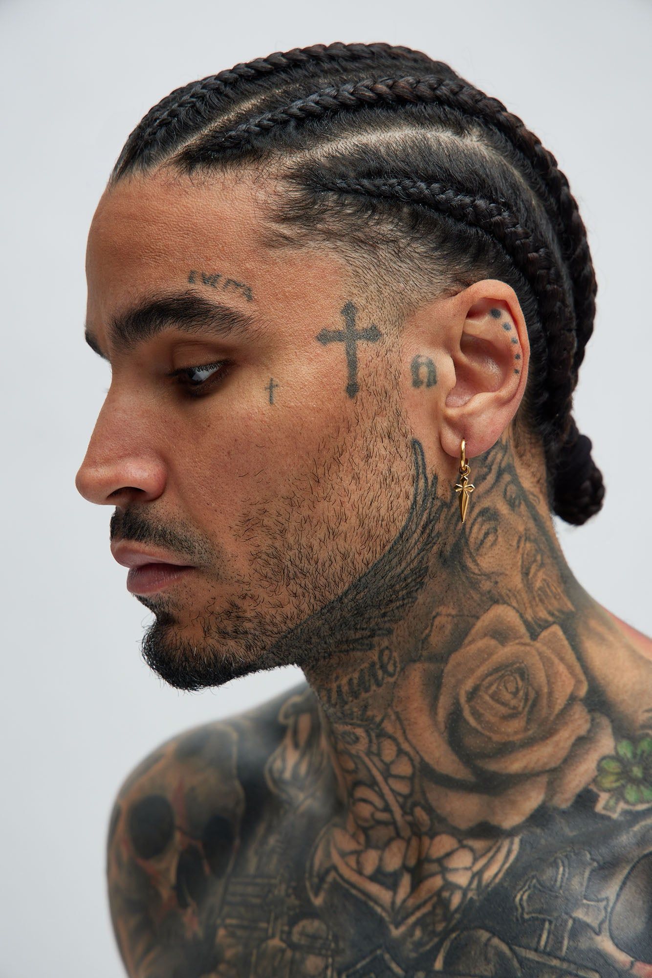 Cross Dangling Stainless Steel Earring Set - Gold sold by Fashion Nova product image thumbnail 2