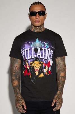 Disney Male Villians Short Sleeve Tee - Black sold by Fashion Nova