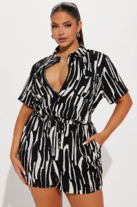 Jaala Romper - Black sold by Fashion Nova
