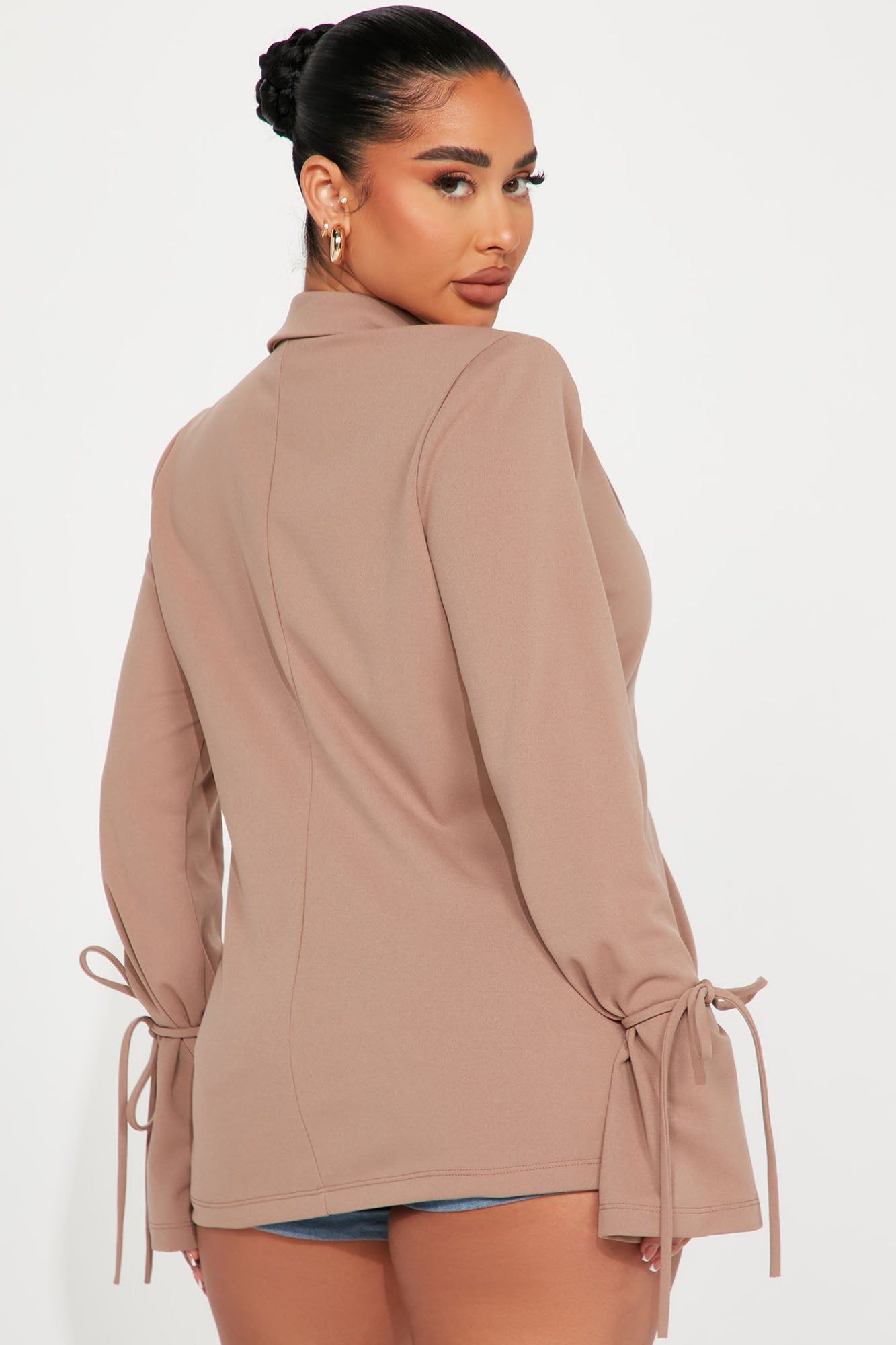 All Tied Up Blazer - Taupe sold by Fashion Nova product image thumbnail 4