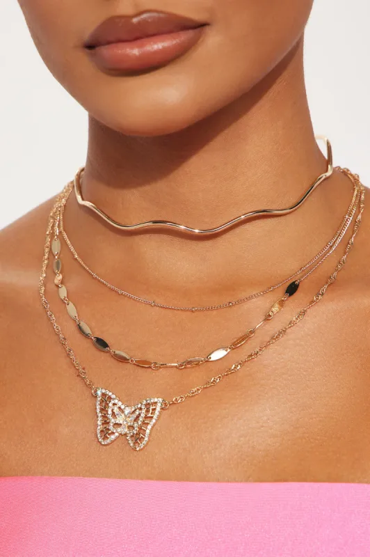 I'll Find My Way Butterfly Necklace - Gold sold by Fashion Nova