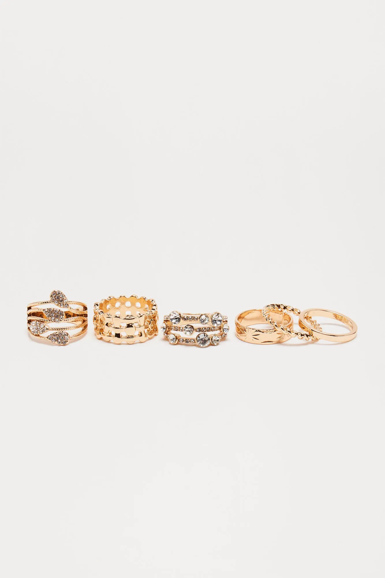 Countless Memories 6 Piece Ring Set - Gold sold by Fashion Nova