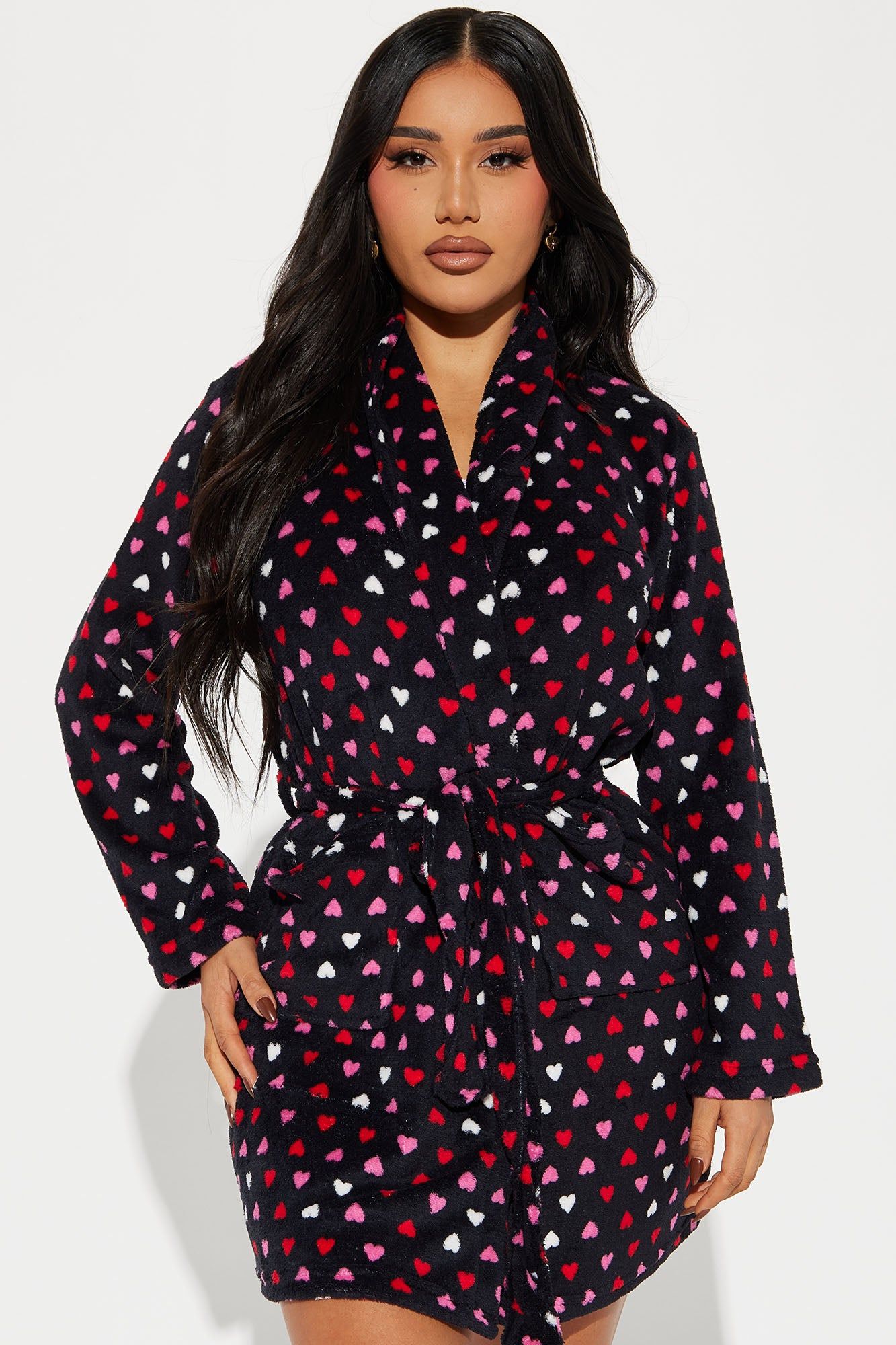Lover Girl Plush Robe - Black/combo sold by Fashion Nova product image thumbnail 2