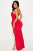 Hailey Ruffle Slit Gown - Red sold by Fashion Nova