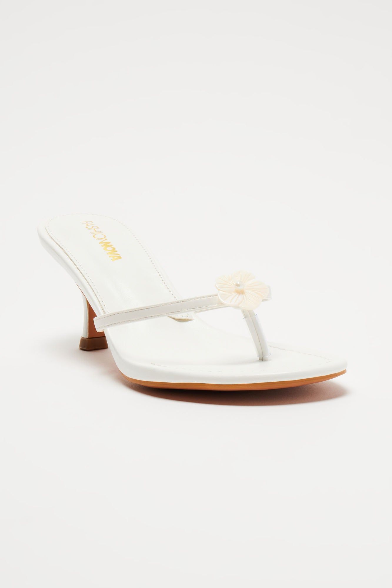 Daytime Lover Floral Heeled Sandals - White sold by Fashion Nova product image thumbnail 2