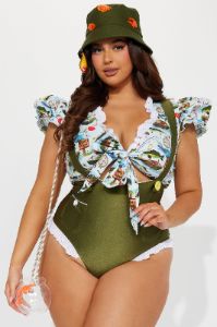 Best Catch Babe 4 Piece Costume Set - Khaki/combo sold by Fashion Nova