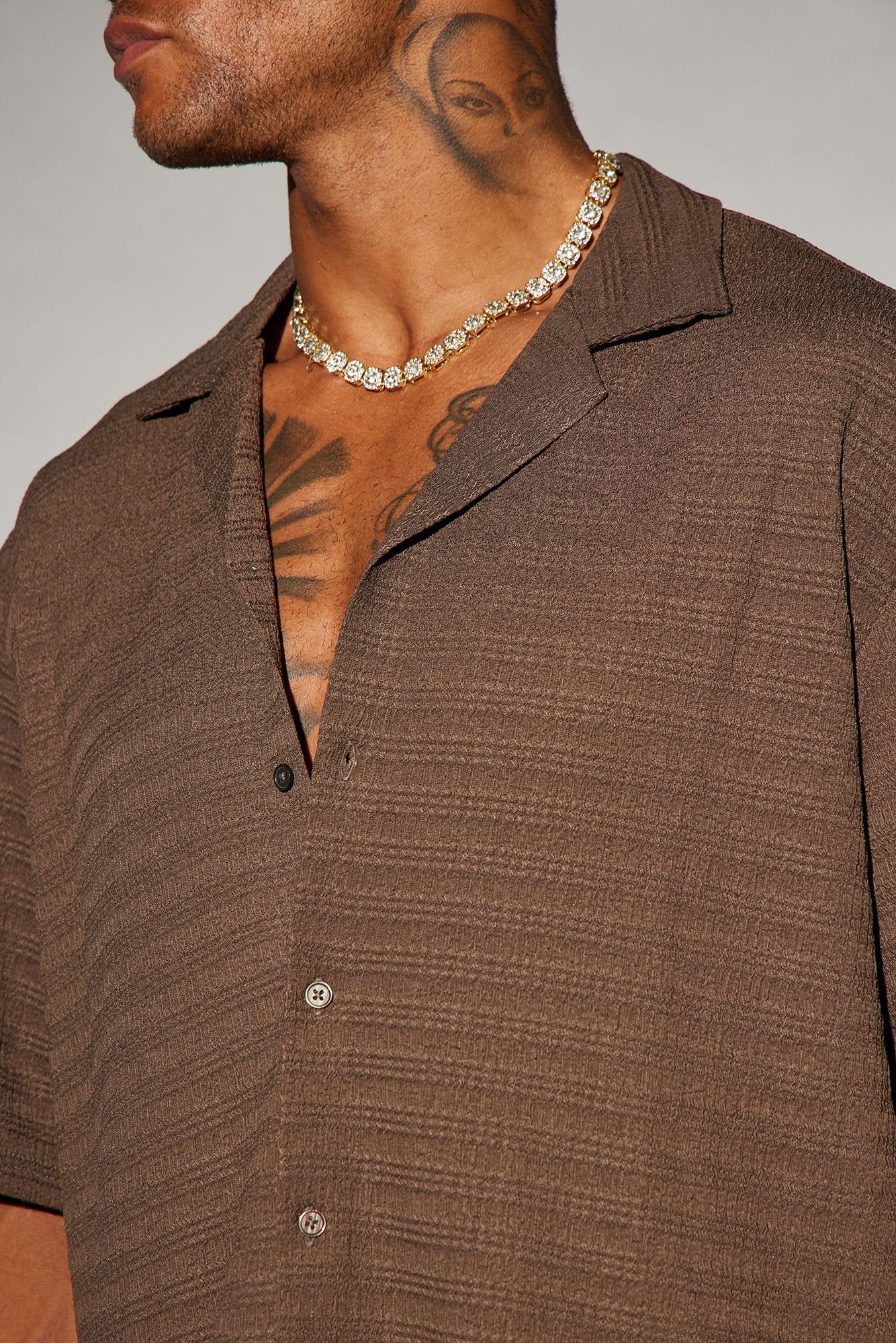 Boca Button Up Shirt - Brown sold by Fashion Nova product image thumbnail 3