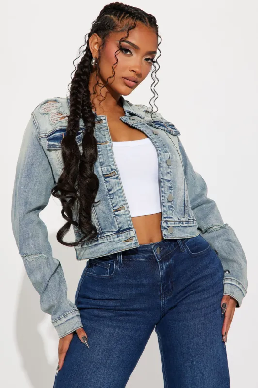 Kelly Denim Jacket - Light Wash sold by Fashion Nova