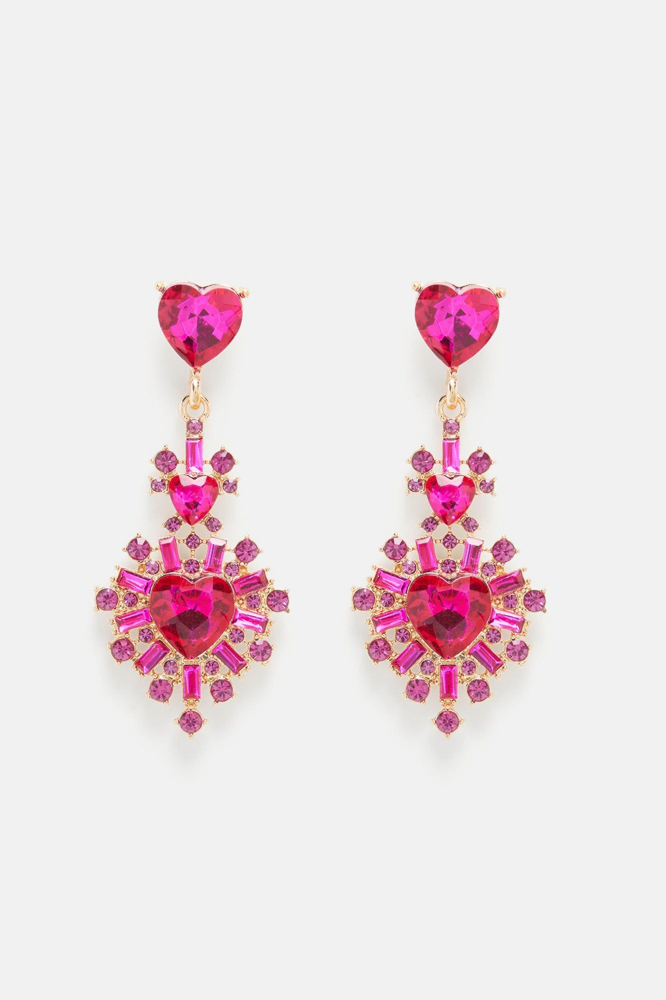 Beauty Doll Drop Earrings - Fuchsia sold by Fashion Nova product image thumbnail 3
