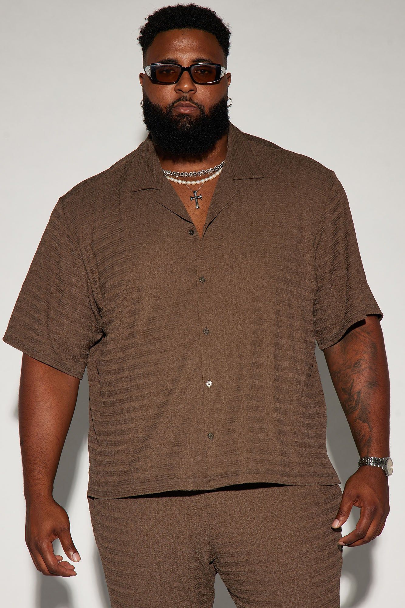 Boca Button Up Shirt - Brown sold by Fashion Nova product image thumbnail 4