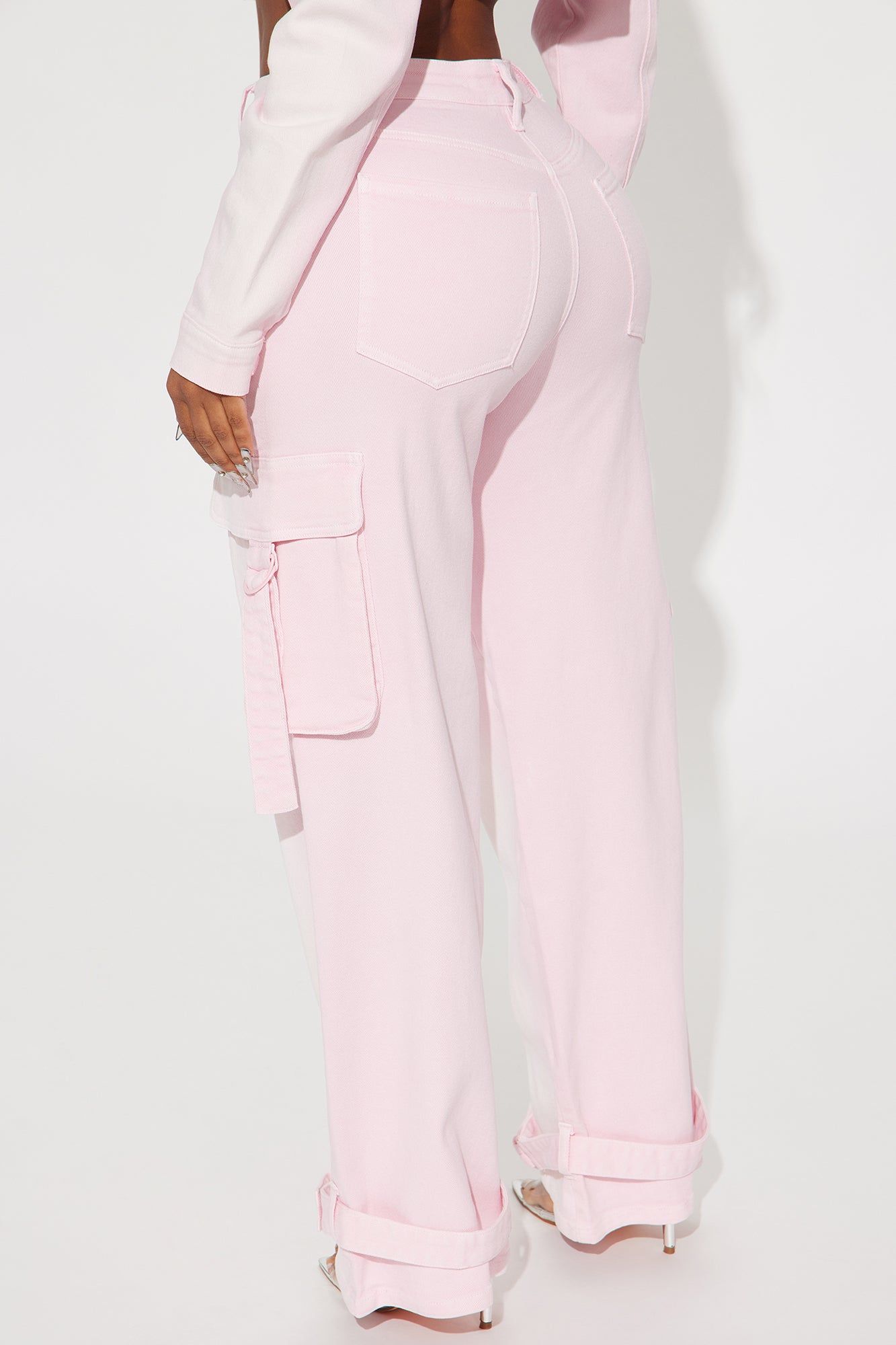 Love Hurts Ankle Strap Cargo Jeans - Pink sold by Fashion Nova product image thumbnail 3