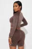 Hiking Buddy Washed Seamless Active Set - Chocolate sold by Fashion Nova