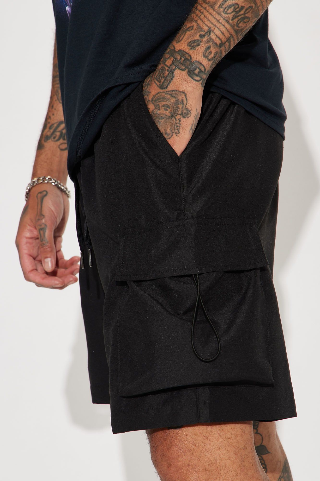 Keep It Coming Cargo Nylon Shorts - Black sold by Fashion Nova product image thumbnail 4