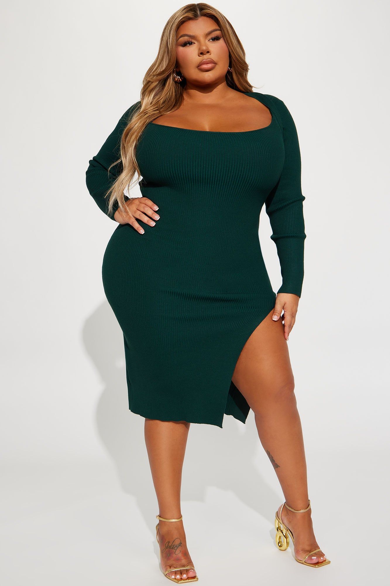 Reverie Attitude Midi Dress - Green sold by Fashion Nova product image thumbnail 4