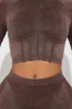 Hiking Buddy Washed Seamless Active Set - Chocolate sold by Fashion Nova