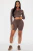 Hiking Buddy Washed Seamless Active Set - Chocolate sold by Fashion Nova