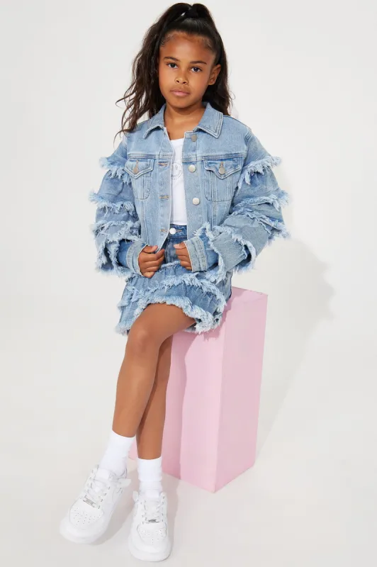 Mini Show You Off Denim Jacket - Medium Wash sold by Fashion Nova